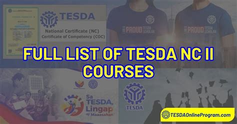 cnc tesda nc 2|Full List of TESDA NC2 / NC II Courses .